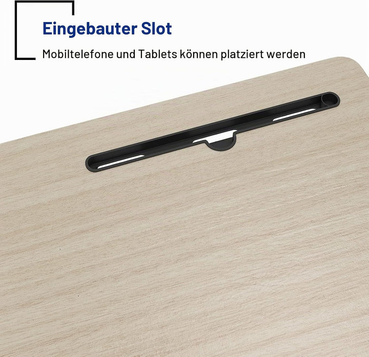 sogesfurniture höhenverstellbar Laptoptisch Computertisch mit Tablet Steckplatz, 60 * 40cm PC Tisch