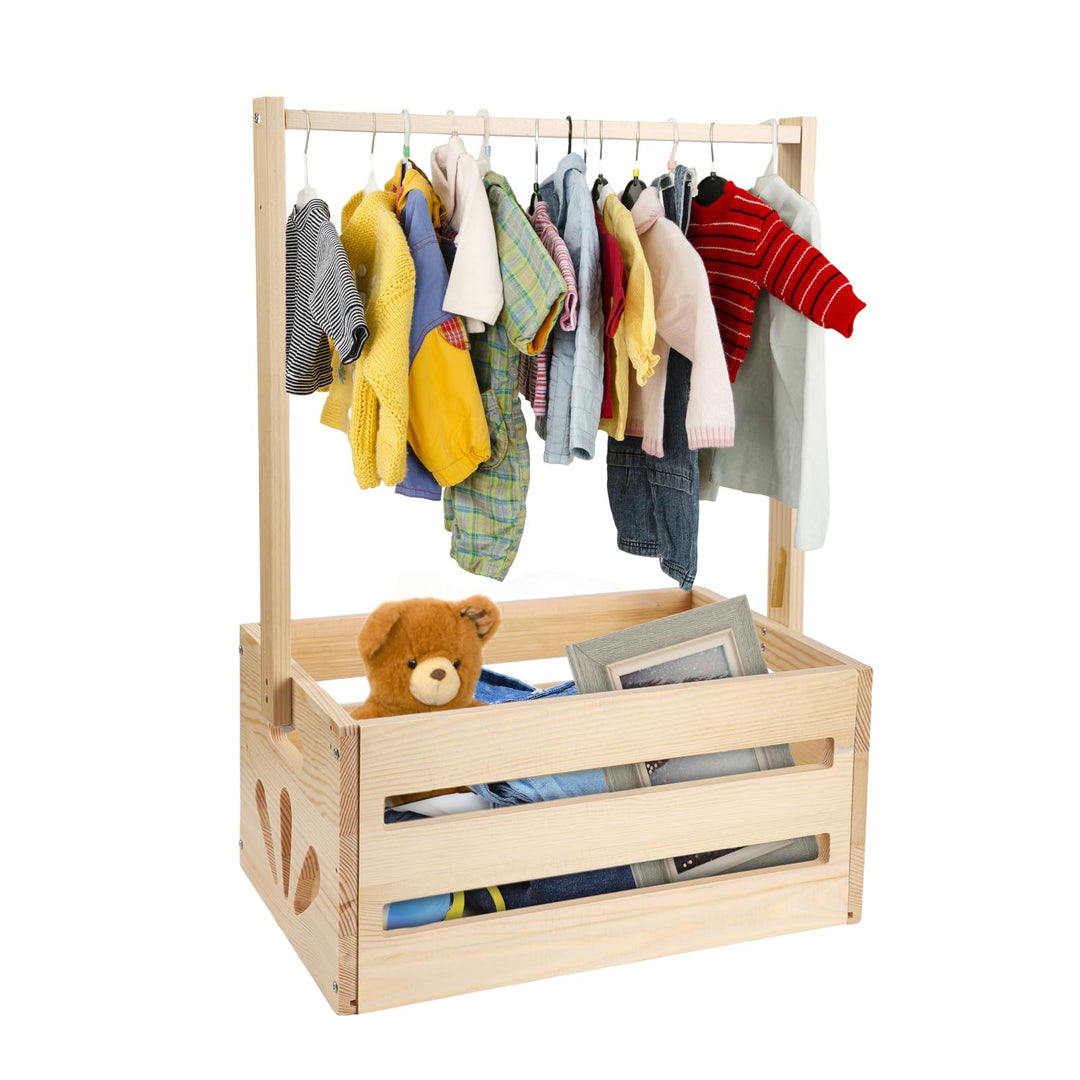 Holzkiste für Babypartys, Babykorb mit Griff Babykorb Holz Geschenkkiste Baby Aufbewahrungskiste Kor