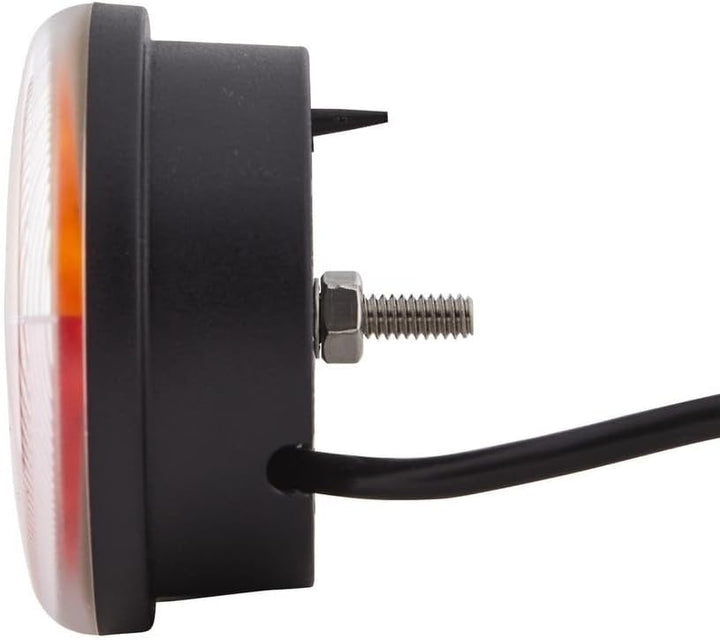HELLA - Heckleuchte - 83mm - LED - 24V - Anbau/geschraubt - Lichtscheibenfarbe: gelb/rot - Kabel: 25