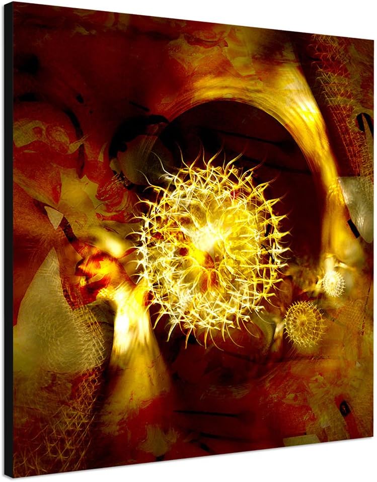 Paul Sinus Art Dramatische Schönheit - Abstrakt351_60x60cm Bild auf Leinwand Abstraktes Motiv Kugel
