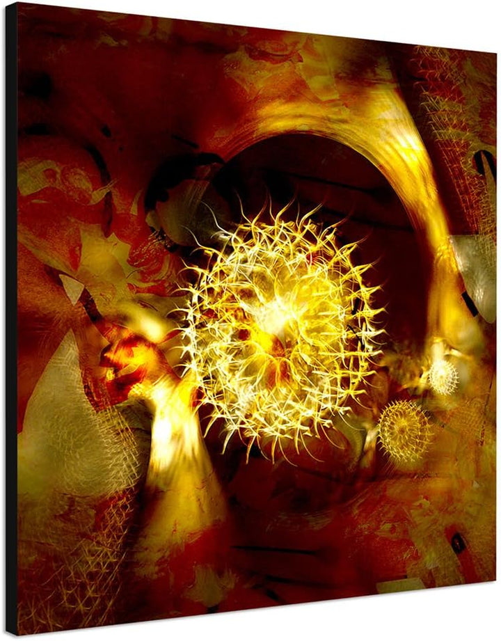 Paul Sinus Art Dramatische Schönheit - Abstrakt351_60x60cm Bild auf Leinwand Abstraktes Motiv Kugel