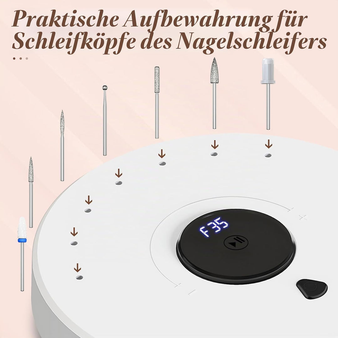 Nagelfräser für Gelnägel 35000 U, Acrylnägel, Maniküre Pediküre set, Nagelfräser Professionelle mit