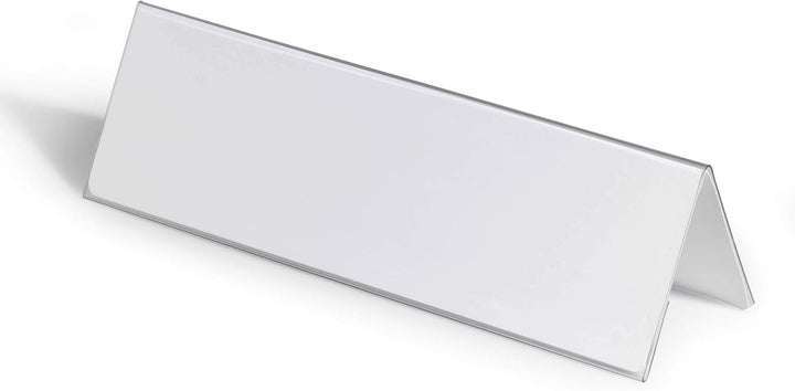 Durable Tischnamensschild 105/210x297 mm, transparent mit weisser Papiereinlage, 25 Stück, 805319 10
