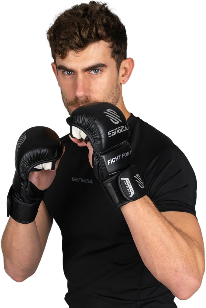 Sanabul Essential 7 oz MMA Handschuhe | MMA Trainingshandschuhe | Hybrid Sparring Handschuhe für MMA