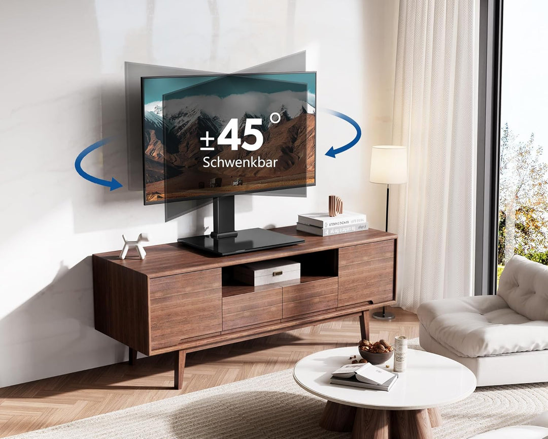 FITUEYES TV Standfuss TV Ständer Schwenkbar für 19-42 Zoll LCD LED OLED Plasma Flach & Curved Fernse