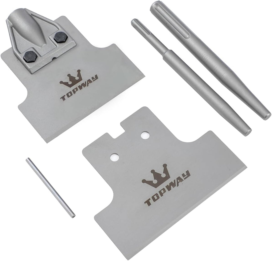 TOPWAY Satz SDS-Plus/Max Spachtelmeissel 4 Zoll + 5 Zoll Bodenschaber Fliesen Entfernung Meissel Spa