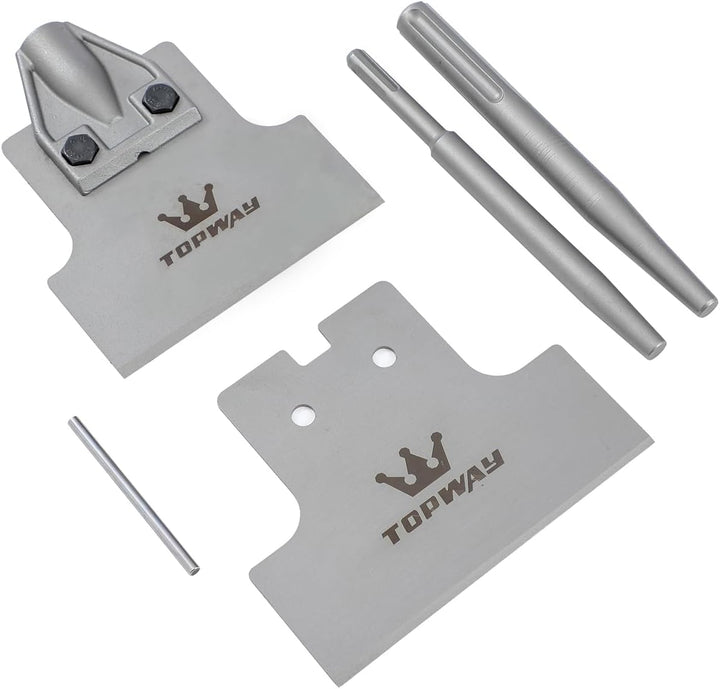 TOPWAY Satz SDS-Plus/Max Spachtelmeissel 4 Zoll + 5 Zoll Bodenschaber Fliesen Entfernung Meissel Spa