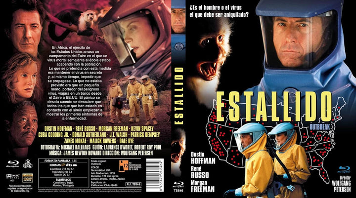 Outbreak - Lautlose Killer 1995 / Estallido Blu-ray EU-Import mit Deutschem Ton, Blu-ray