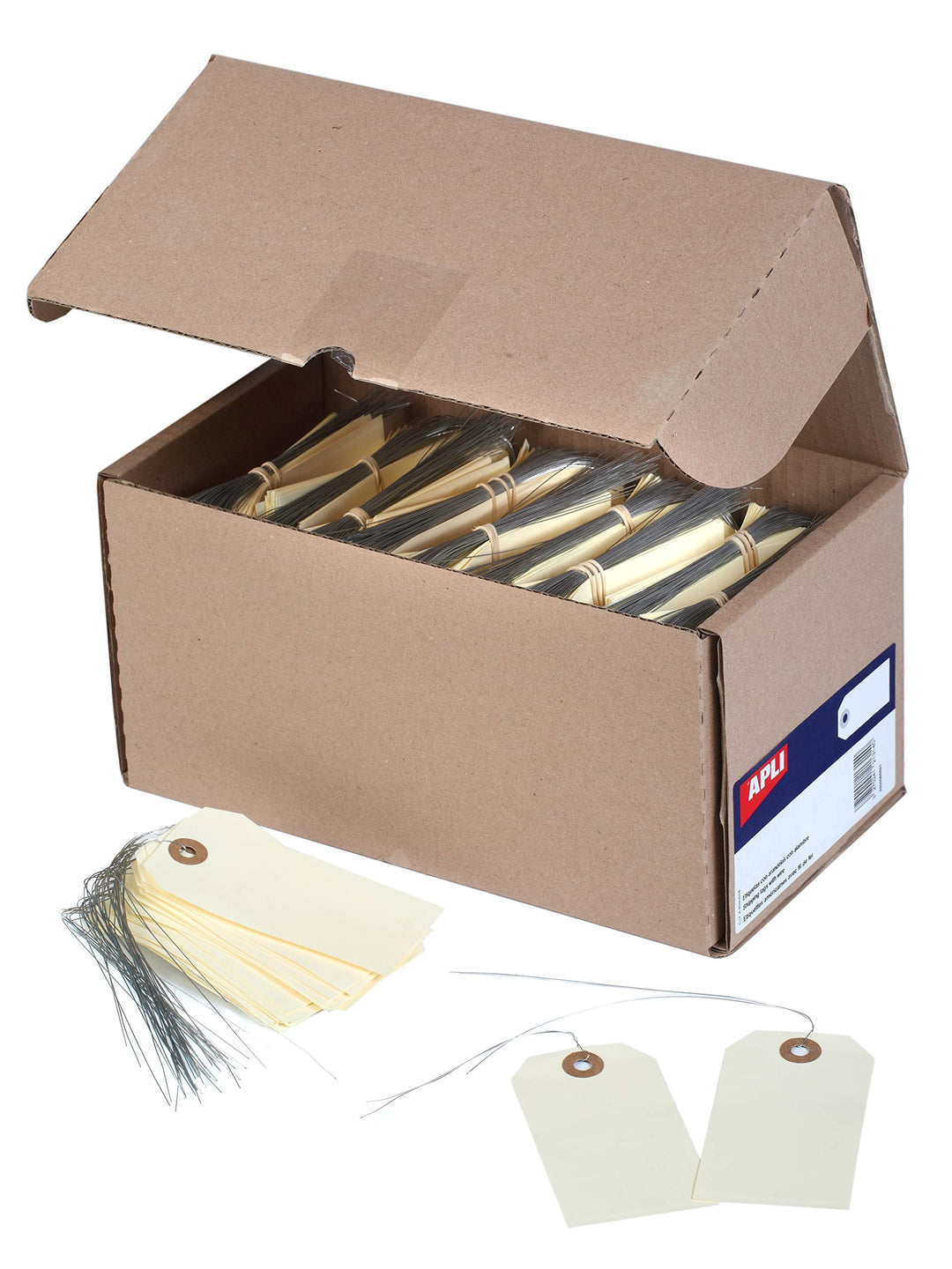 agipa 121315 Gepäckanhänger mit Draht, 120 x 57 mm, 1,000 Gepäckanhänger