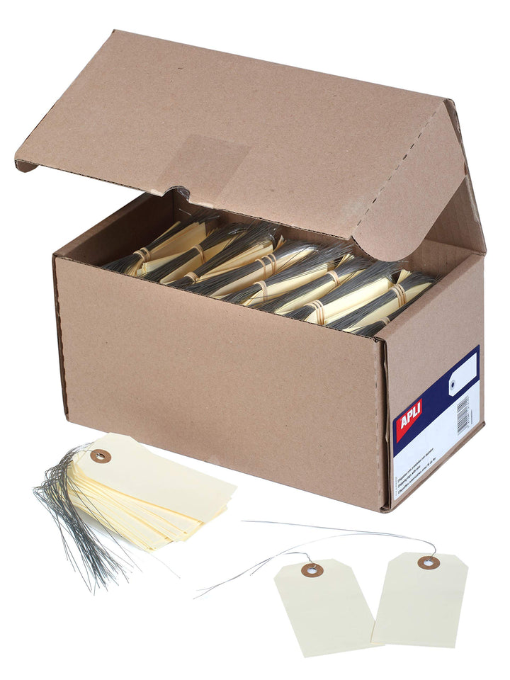 agipa 121315 Gepäckanhänger mit Draht, 120 x 57 mm, 1,000 Gepäckanhänger
