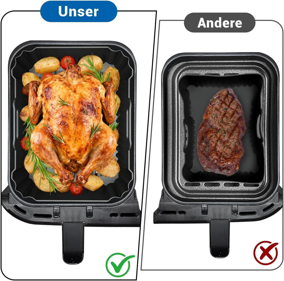 Ninja Heissluftfritteuse Silikonform für AF400EU AF451EU 9.5L, Airfryer Zubehör für Ninja Foodi Max