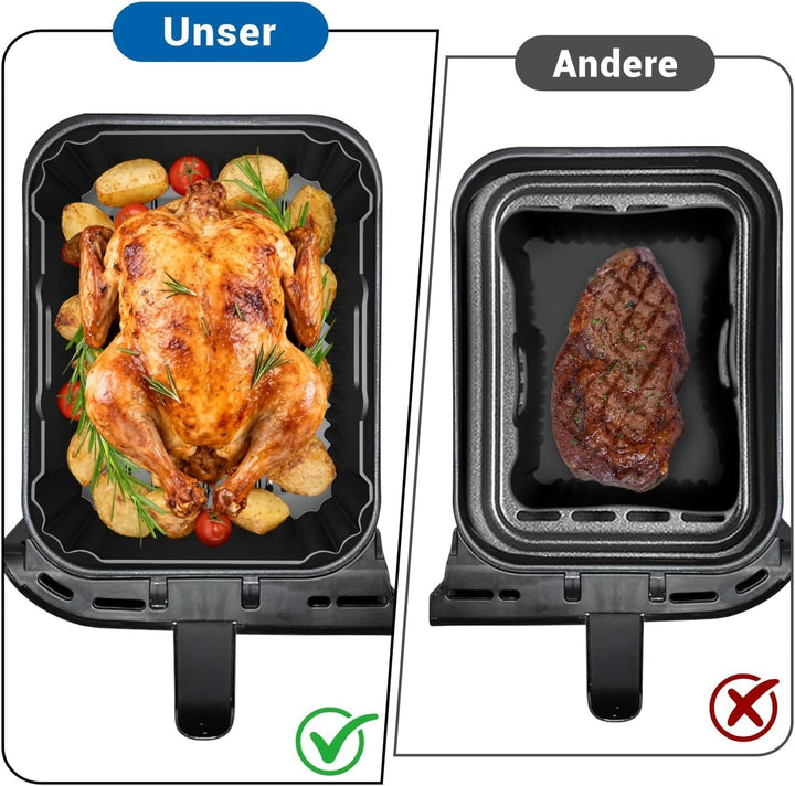 Ninja Heissluftfritteuse Silikonform für AF400EU AF451EU 9.5L, Airfryer Zubehör für Ninja Foodi Max