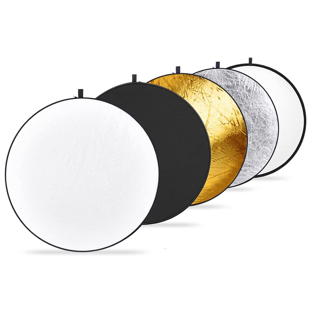 NEEWER 43"/110cm Lichtreflektor Lichtdiffusor 5 in 1 zusammenklappbare Multischeibe mit Tasche durch
