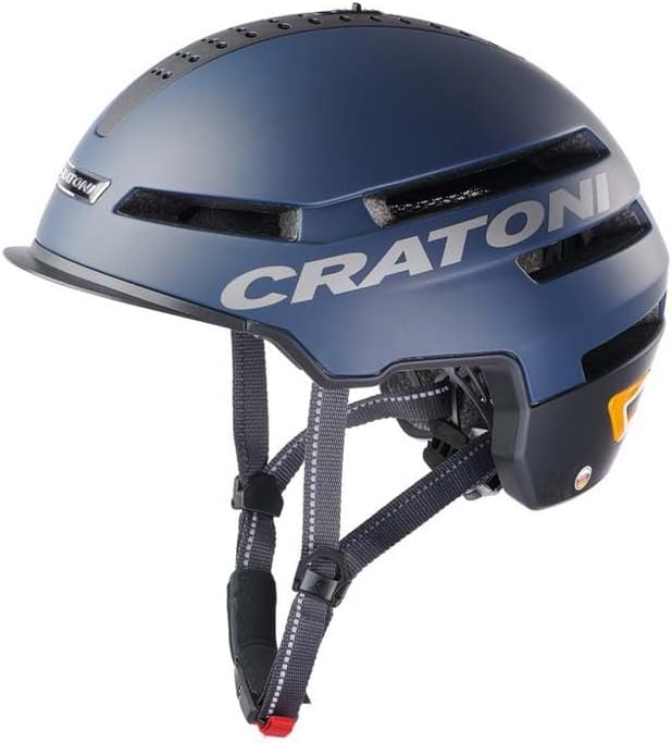 Cratoni Unisex – Erwachsene Smartride Helme, Blau Matt, L