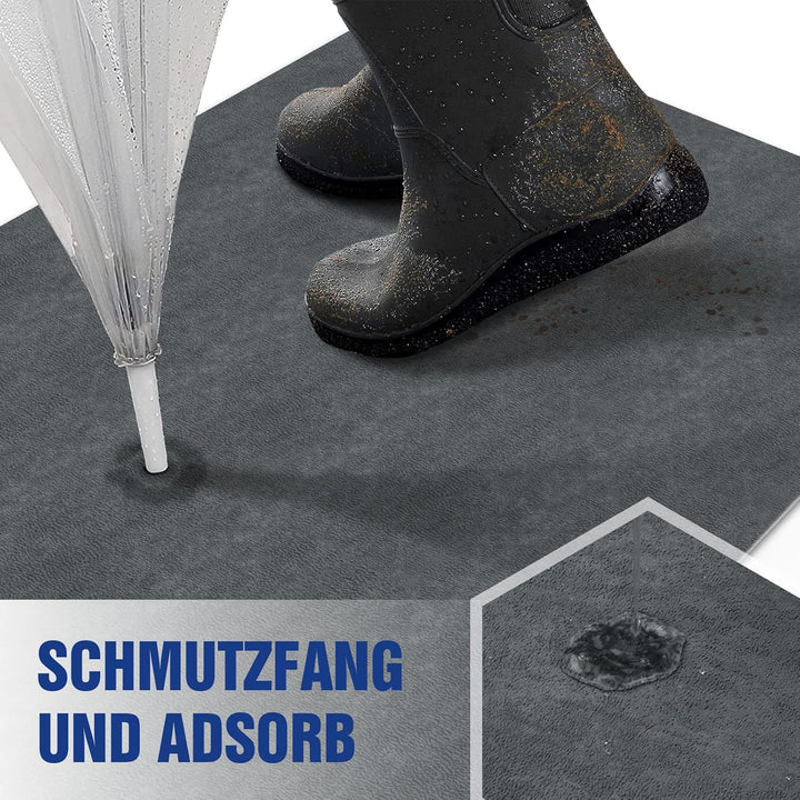 Fussmatte innen, 90x150cm waschbar Schmutzfangmatte,superdünne Eingangstürmatte,strapazierfähige Tür