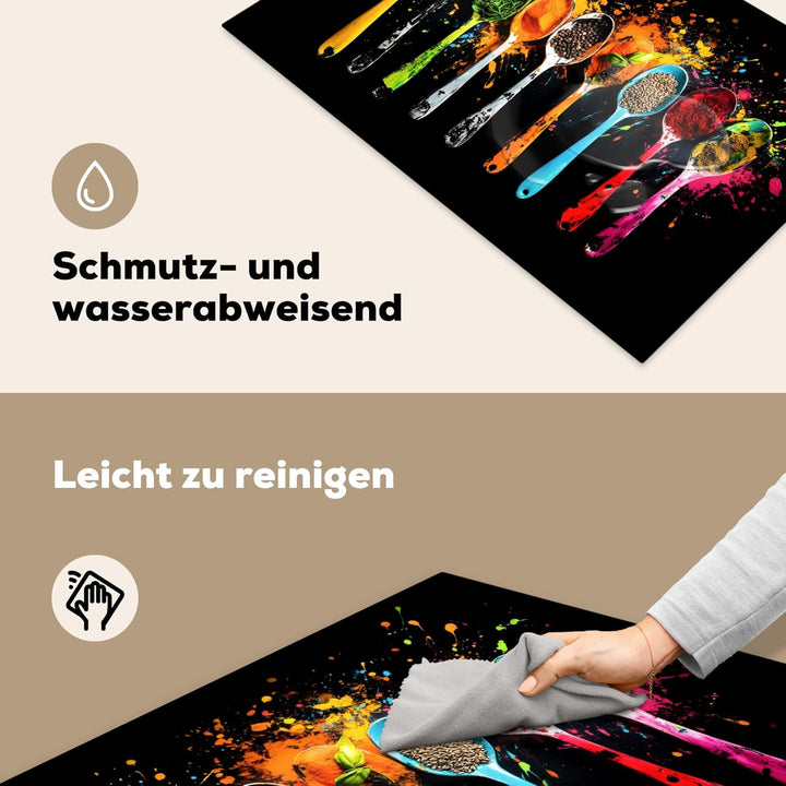 Herdabdeckplatte 80x52 cm Einteilig Herdabdeckung Abdeckplatte für Ceranfeld Abdeckung Induktionskoc