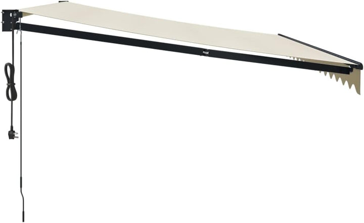 vidaXL Elektrische Markise mit Kurbel Creme 4,5x3 m 4.5 x 3 m Creme, 4.5 x 3 m Creme