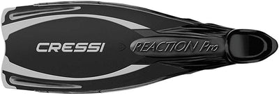 Cressi Reaction Pro Fins - Flossen zum Tauchen, Freitauchen und Schnorcheln, Adult Unisex 46/47 Schw