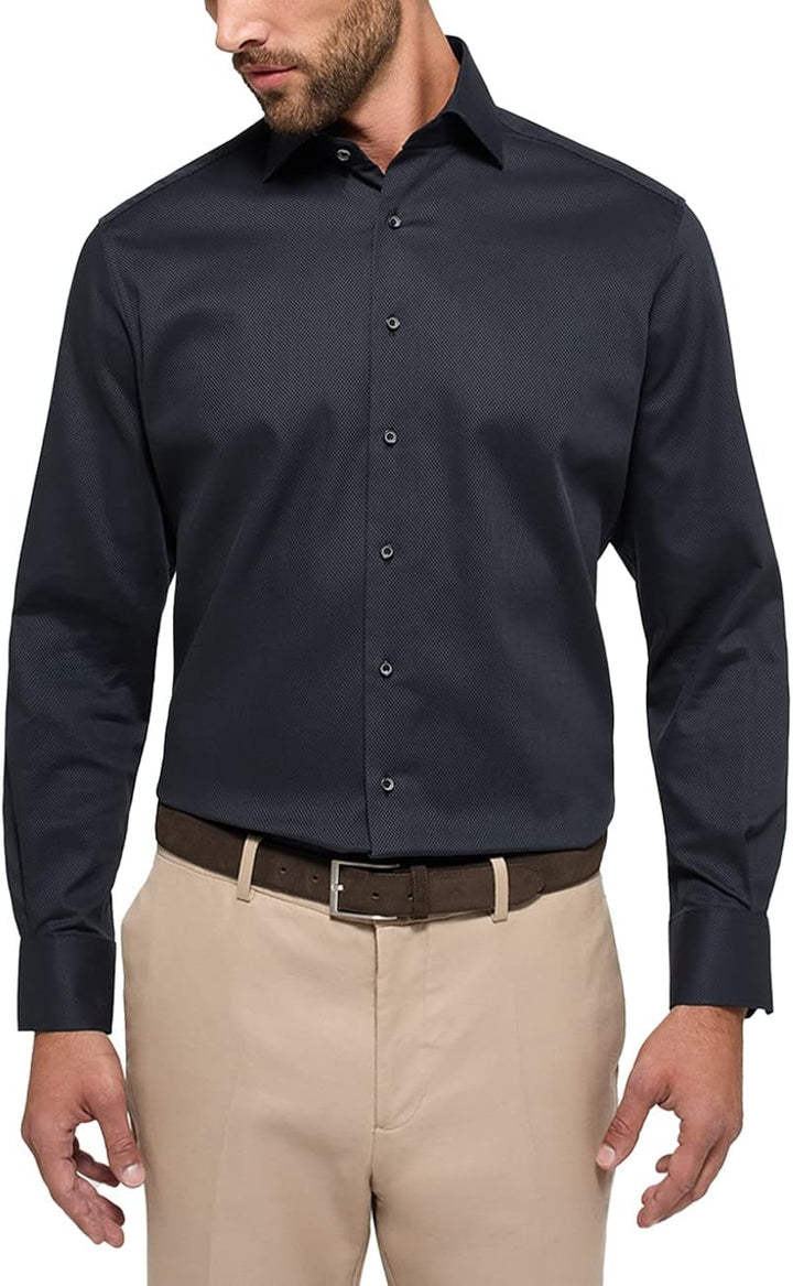 eterna Herren Strukturhemd im Dobbydesign MODERN FIT 1/1 Graphit 41_H_1/1