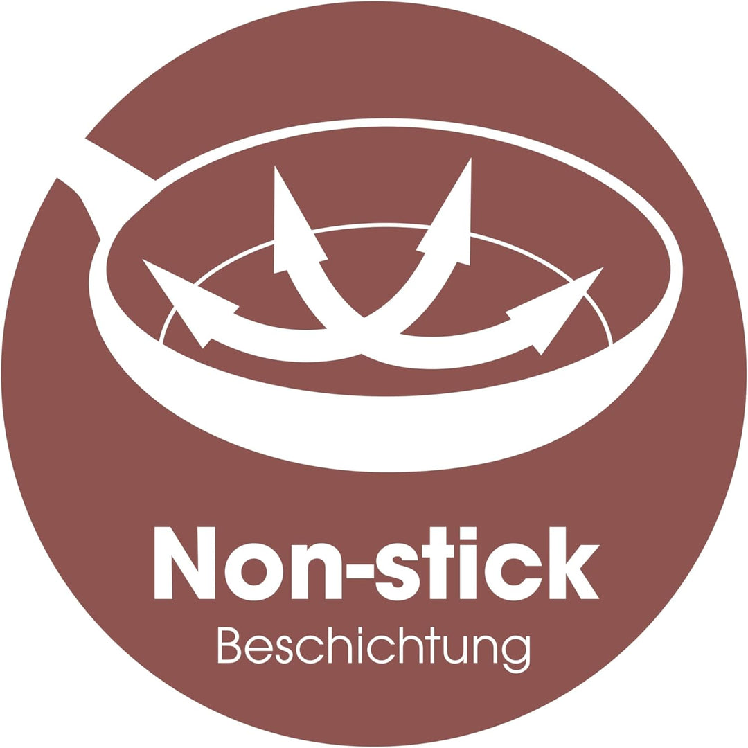 LIVINGTON Titan Pan - Grosse Pfanne mit Deckel 28 cm - hohe Servierpfanne - Hochrandpfanne mit Diama