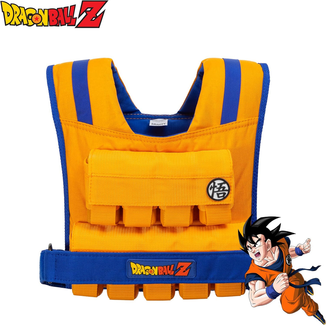 Dragon Ball Z Gewichtsweste 20 kg von Gravity Fitness - Limited Edition verstellbare Gewichtsweste f