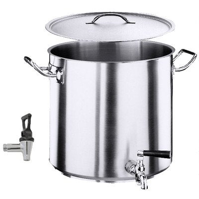 Contacto Edelstahl Kartoffelkocher 32 cm mit Hahn und Deckel