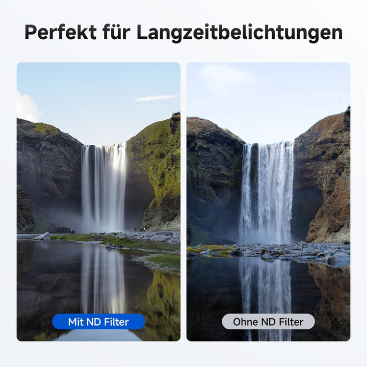 Rollei F:X Pro ND Filterset (ND 8, ND 64, ND1000) Neutraldichtefilter Set mit 3 Graufiltern (72mm) 7