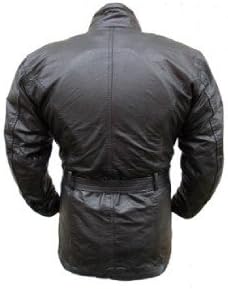 Australian Bikers Gear Classic Vintage Bikers – Motorradjacke – Gewachstes Leder – Schwarz Used Look