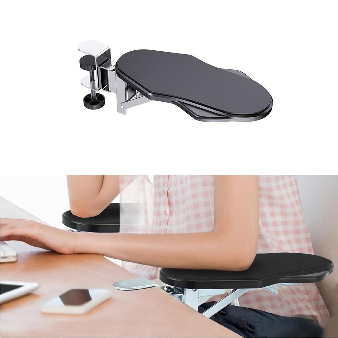 Armauflage Schreibtisch,Ergonomische Armlehnenstütze Handgelenkauflage,90° Faltbare und 180° Drehbar