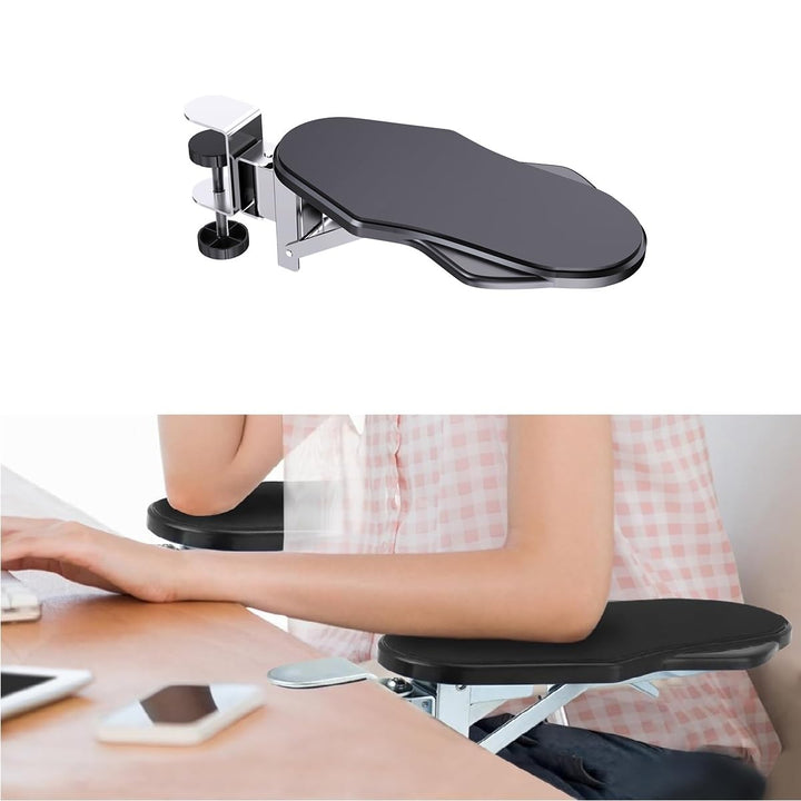 Armauflage Schreibtisch,Ergonomische Armlehnenstütze Handgelenkauflage,90° Faltbare und 180° Drehbar