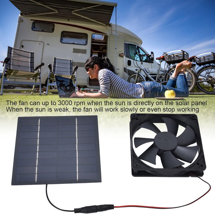 banapoy Solarpanel-Ventilator-Bausatz, 10W 12V Einzelner solarbetriebener Abluftventilator, Wasserdi