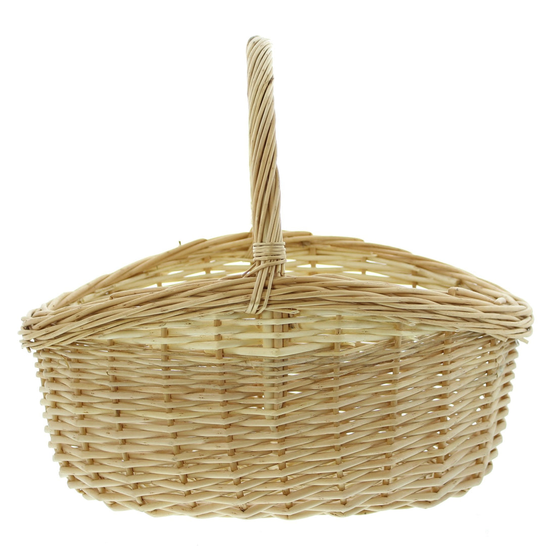 FRANK FLECHTWAREN Bügelkorb "Naturweiss", gross, 43 x 37 x 18 cm, GH 35 cm, vielseitig anwendbar