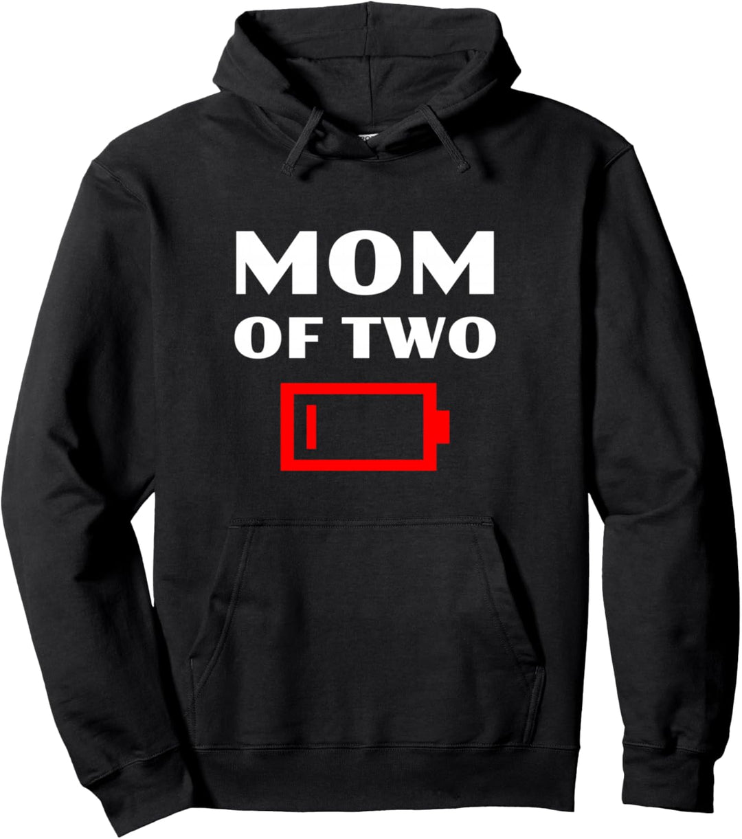Müde Mutter Von 2 Kindern Spass Mutter Mit Zwei Kindern Mom Pullover Hoodie