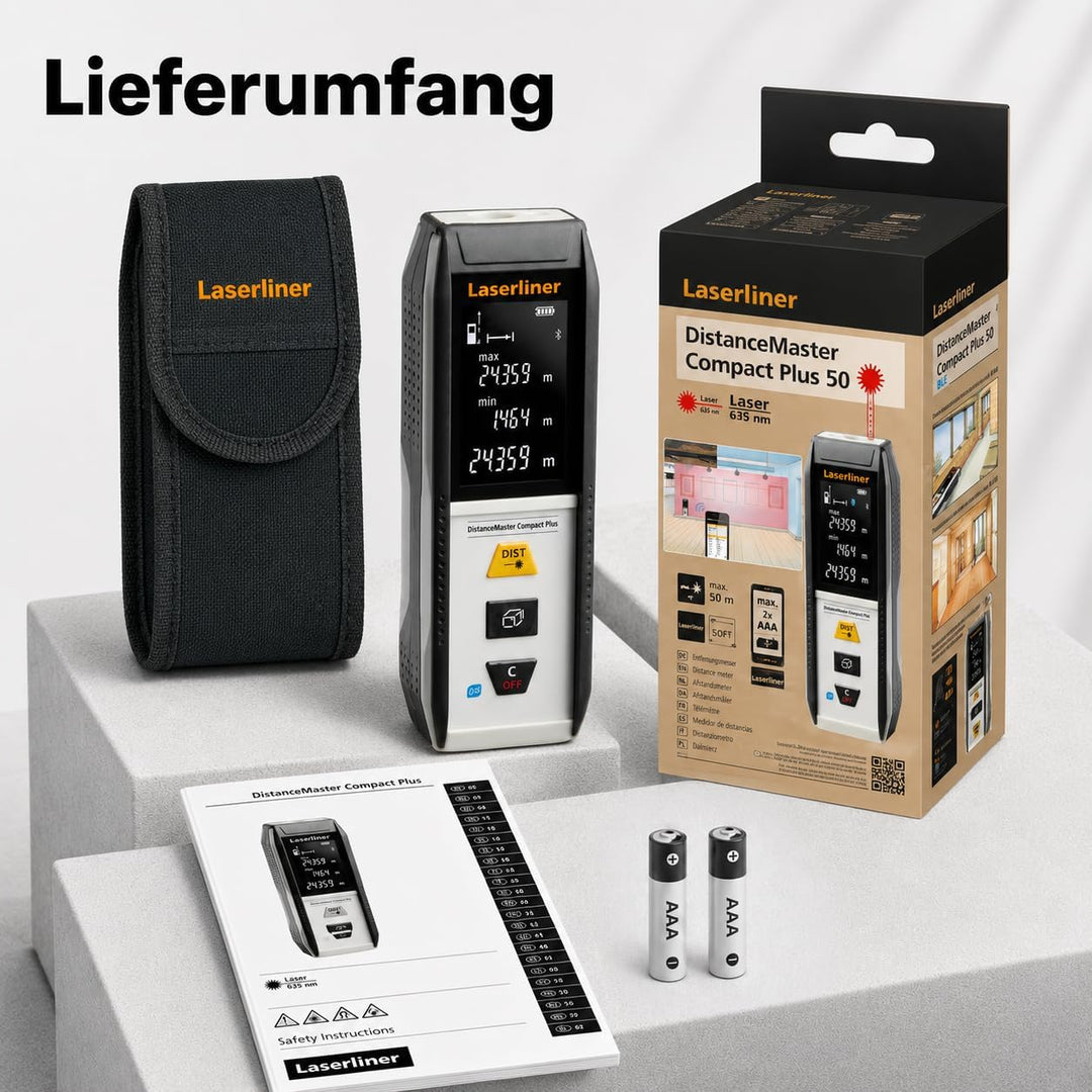 Laserliner Laser Entfernungsmesser, DistanceMaster DistanceMaster Compact Plus 50, DistanceMaster Co