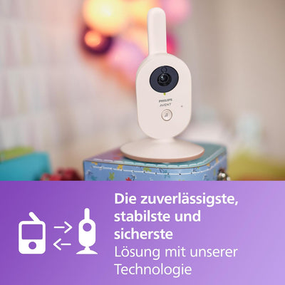 Philips Avent Babyphone mit Kamera Advanced, 1080p – sicheres Video Babyphone, 2,8 Zoll Bildschirm,