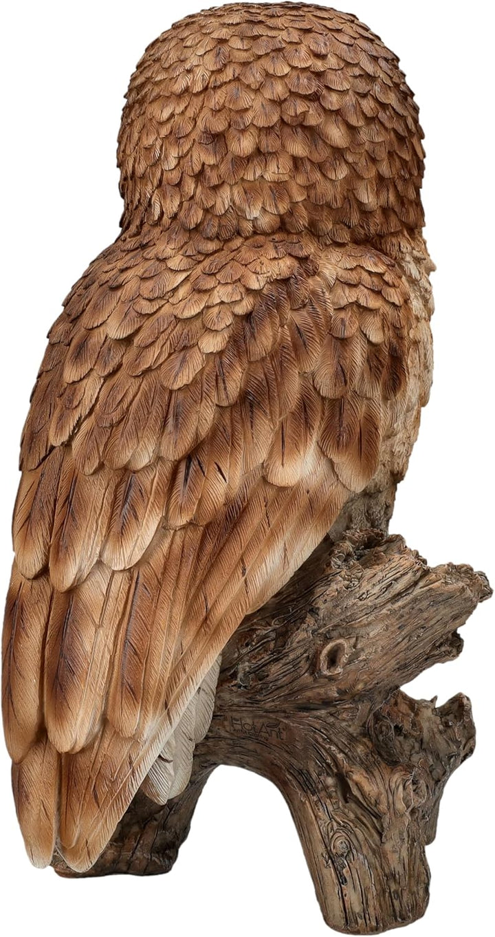 Figuren Shop GmbH Naturgetreue Eulen Gartenfigur: Grosser Waldkauz 31 cm - HotAnt, Wetterfeste Deko