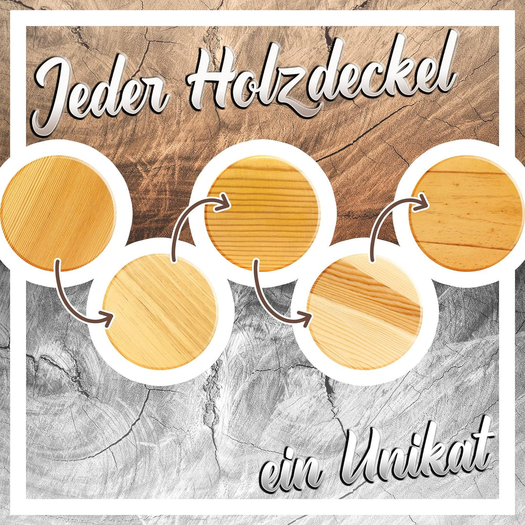 PR Print Royal Vorratsdose mit Spruch - Allerbeste Mama - Hochwertige Keramikdose mit Holzdeckel - K