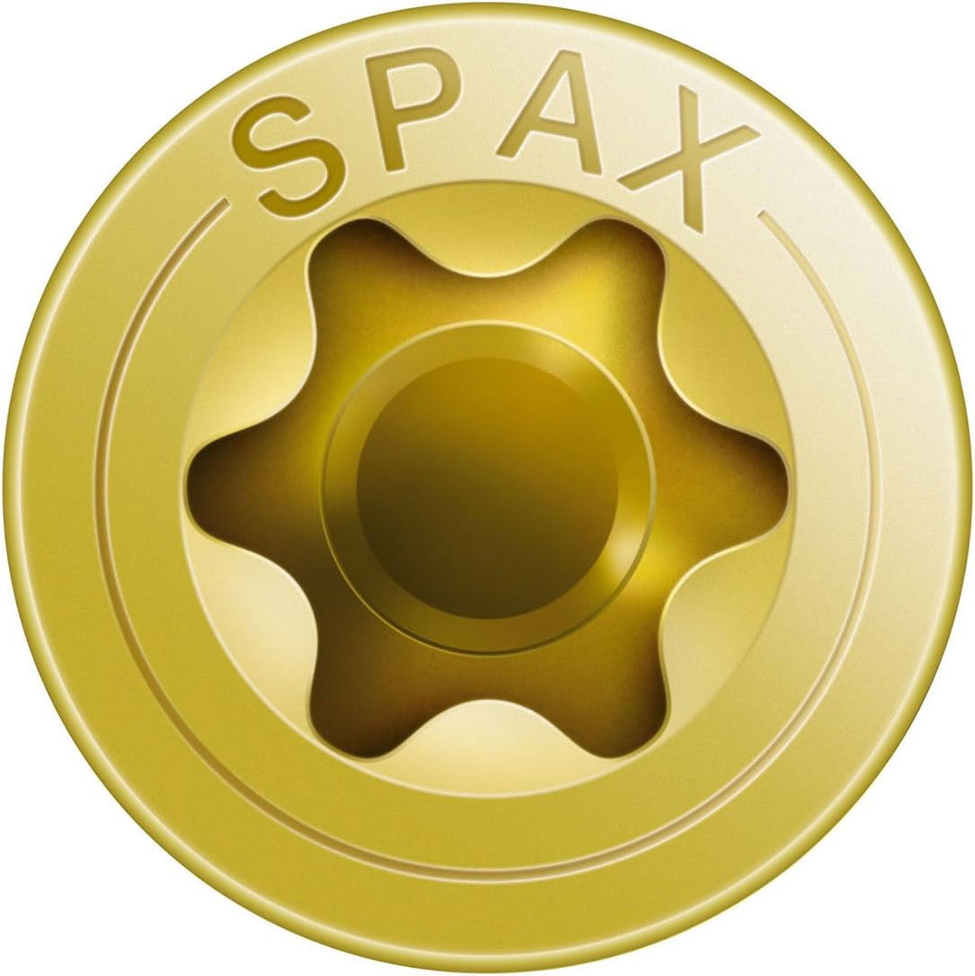 SPAX Universalschraube, 6,0 x 300 mm, 100 Stück, T-STAR plus, Senkkopf, Teilgewinde, 4CUT, YELLOX A2