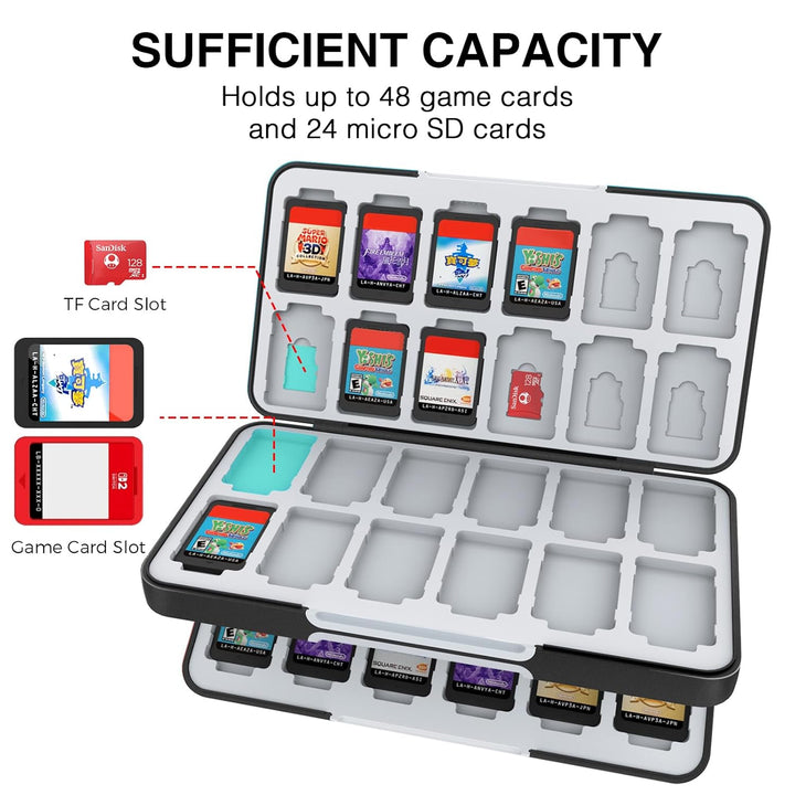 HEIYING Spiele Aufbewahrung Schutzhülle für Switch&Switch OLED Game Card, Benutzerdefiniertes Muster