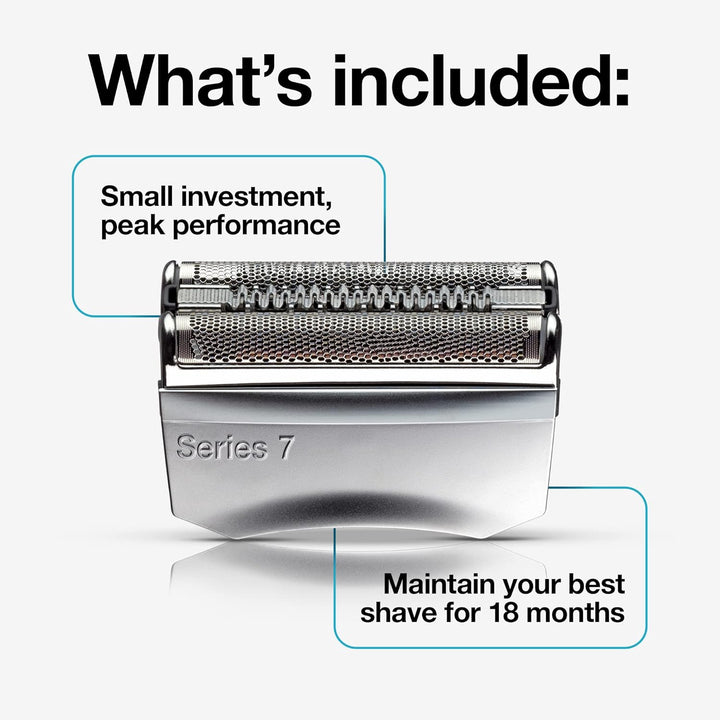 Braun Series 7 70S Scherkopfersatz für Elektrorasierer, Silber 70er Jahre Ersatzkopf, 70er Jahre Ers