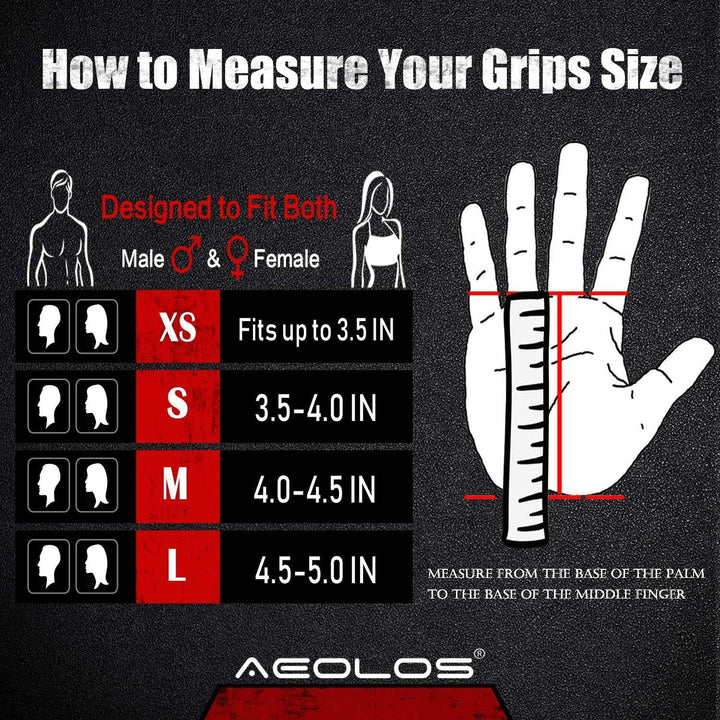AEOLOS Gymnastik-Handgriffe aus Leder, ideal für Gymnastik, Gewichtheben, Klimmzüge, Kugelhanteln un