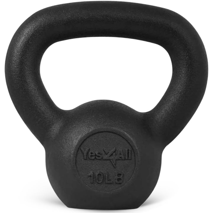 Yes4All 2-20kg Kettlebell aus Gusseisenmit Vinylbeschichtung und Gummifuss, Schwunghantel, Kugelgewi