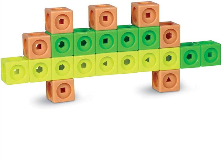 Learning Resources MathLink-Würfel Dino-Zeit, Alter 5–8, Lernspiel Mathe Vorschule, fördert Zahlenve