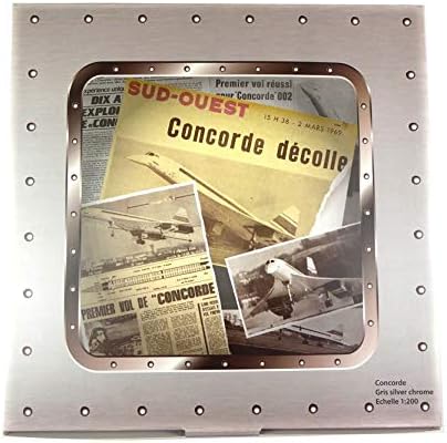 OPO 10 - Luft - und Raumfahrt Concorde 1969 Massstab 1/200 (30 cm) Silber - Flugzeugatlas Silver Cla