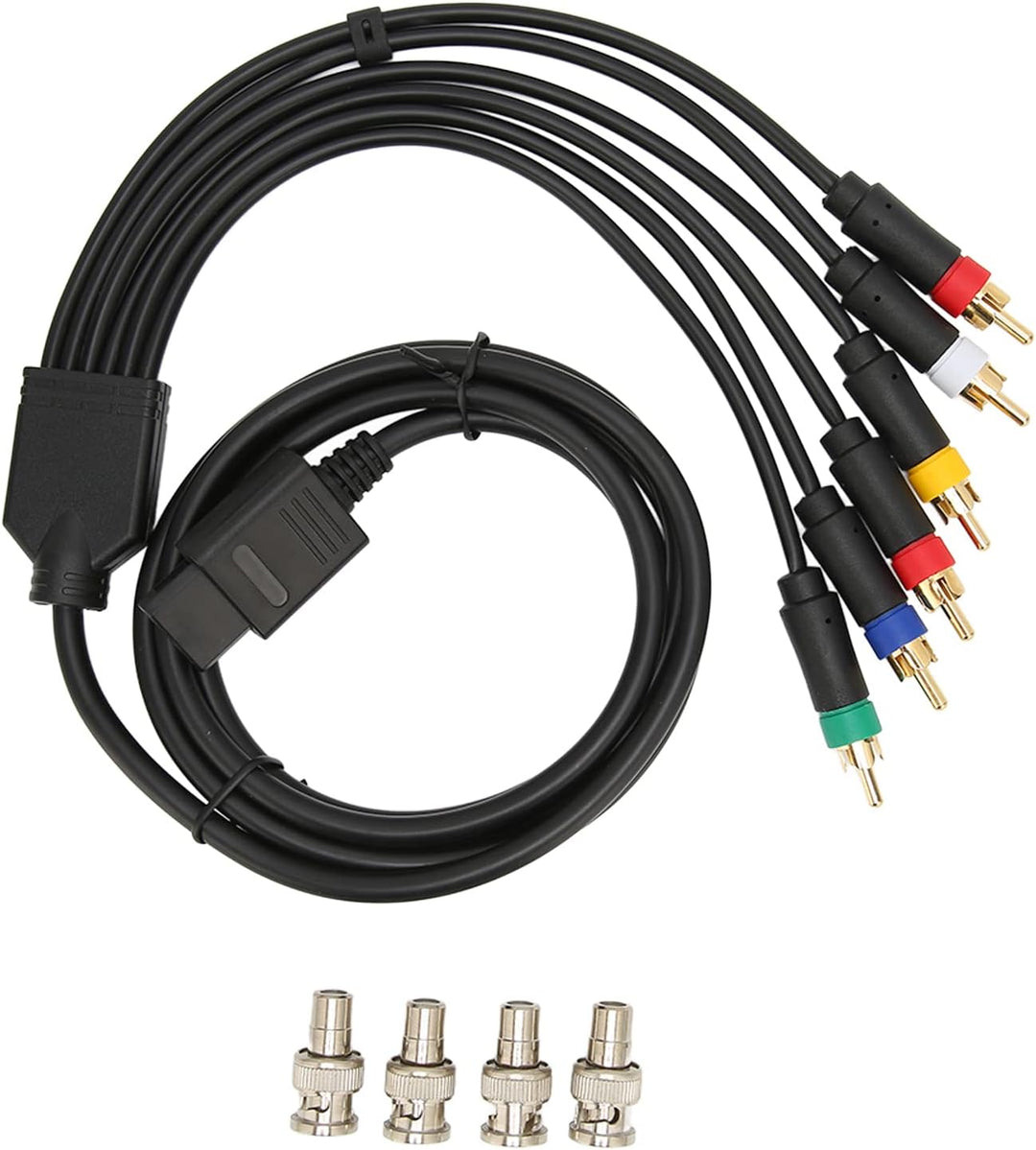 RGB RGBS Stabiles Komponenten-AV-Kabel mit Hoher Flexibilität und 4 BNC-Köpfen für NGC N64 SFC SNES-