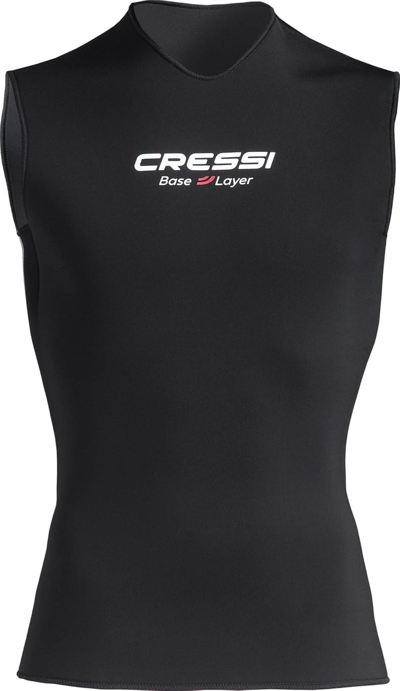 Cressi Base Layer Core Vest Lady 2.5mm - Ärmelloser Unteranzug für Frauen, Schwarz Schwarz L, Schwar