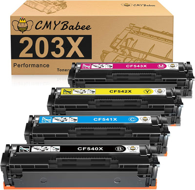 CMYBabee 203X Kompatibel mit HP 203X 203 CF540X 203A CF540A für HP MFP M281fdw Toner für HP Color La