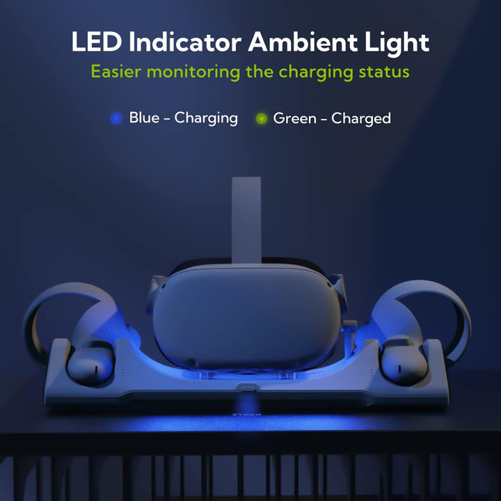 ZYBER Ladestation, eine magnetische Ladestation speziell für die Oculus Quest 2 konzipiert, mit eine