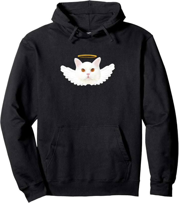 Katze als Engel Pullover Hoodie