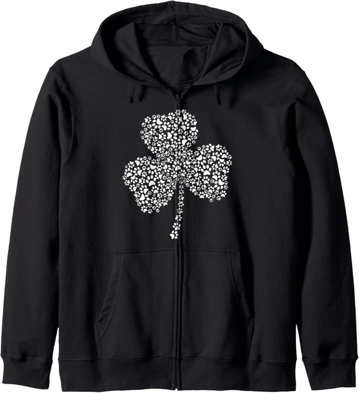 Hund Pfote Shamrock St Patricks Day Katze Saint Pattys Kapuzenjacke
